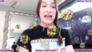 BdayJalyn Porn Video Record: weed, squirter, funny, long legs, shaved