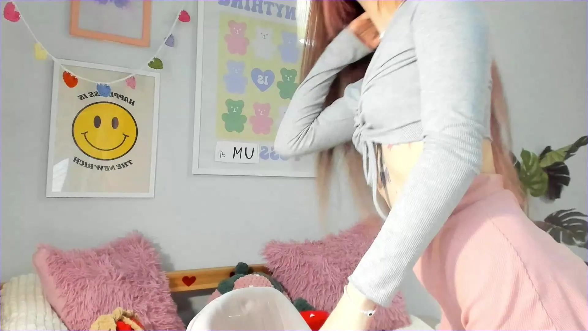 Intimate view of Amelia's erotic exploration